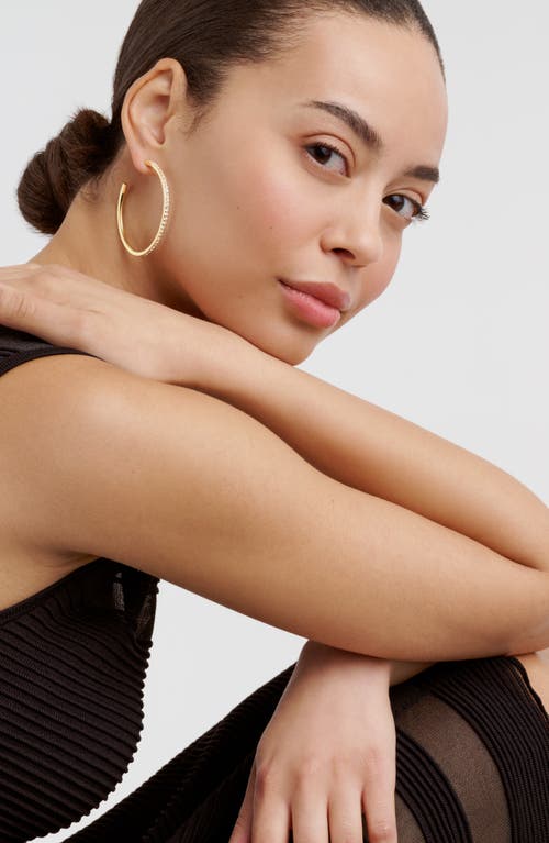 Ted Baker Claire Large Crystal Hoop Earrings In Gold