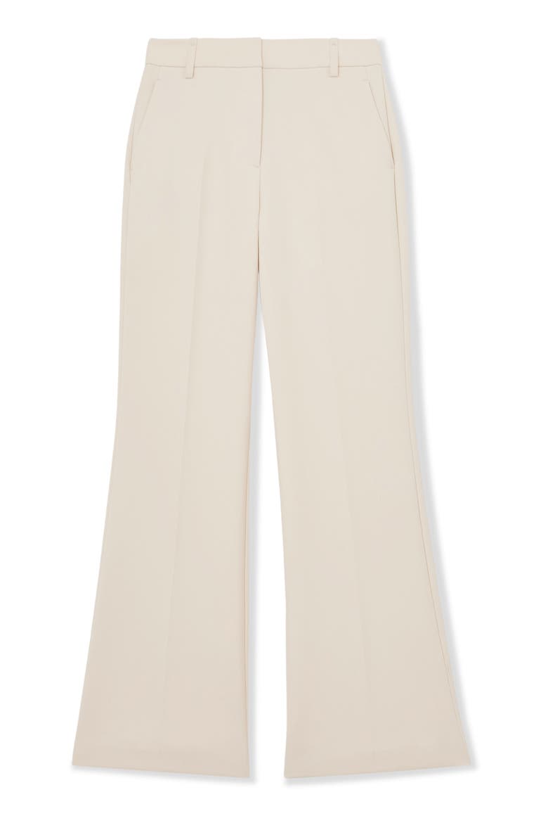Leona Belted Flare Hem Pants, Alternate, color, CREAM