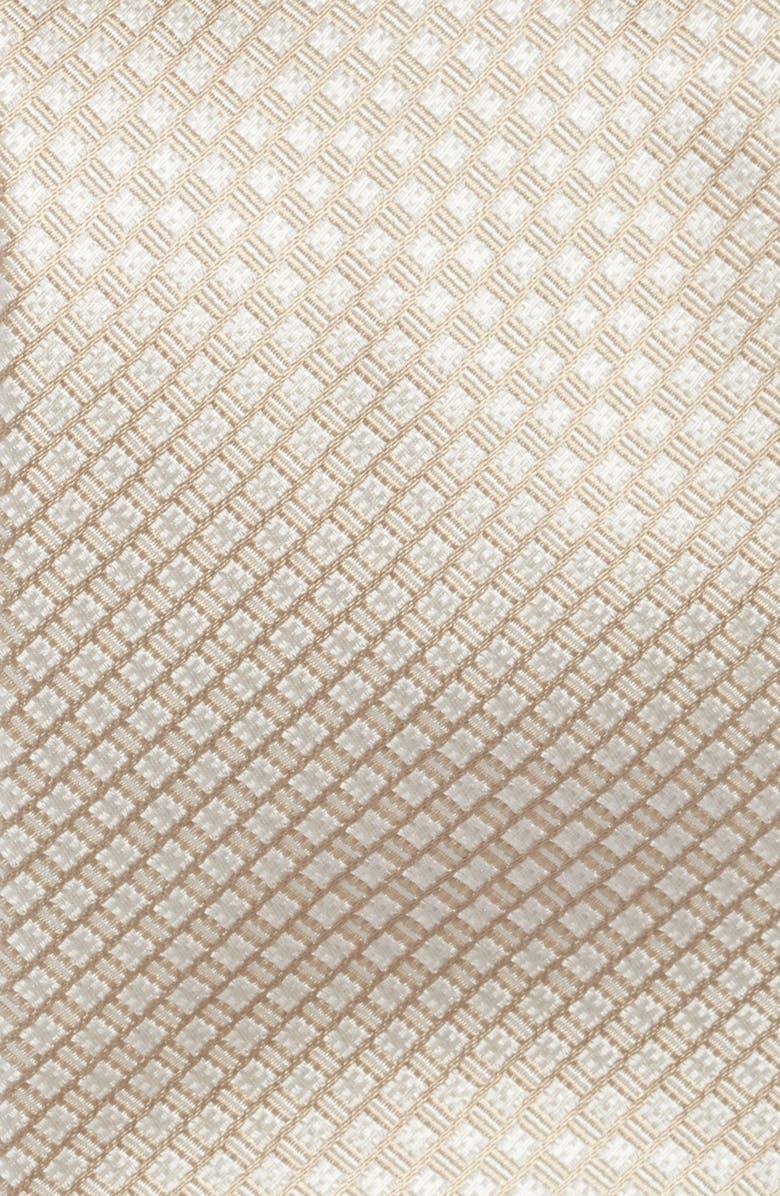 Canali Solid Silk Tie, Alternate, color, Beige