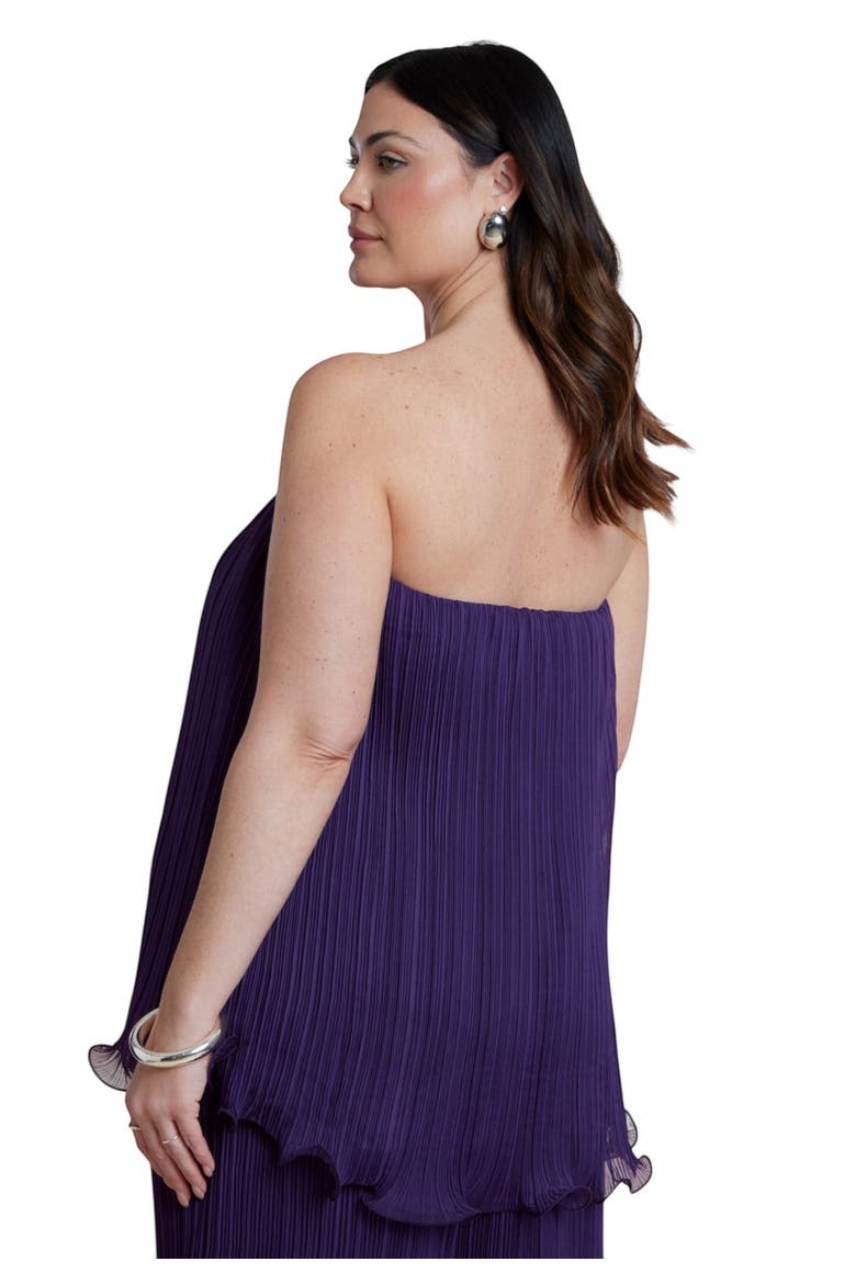 Bubble Button Up Crop Top, Alternate, color, GRAPE ROYALE