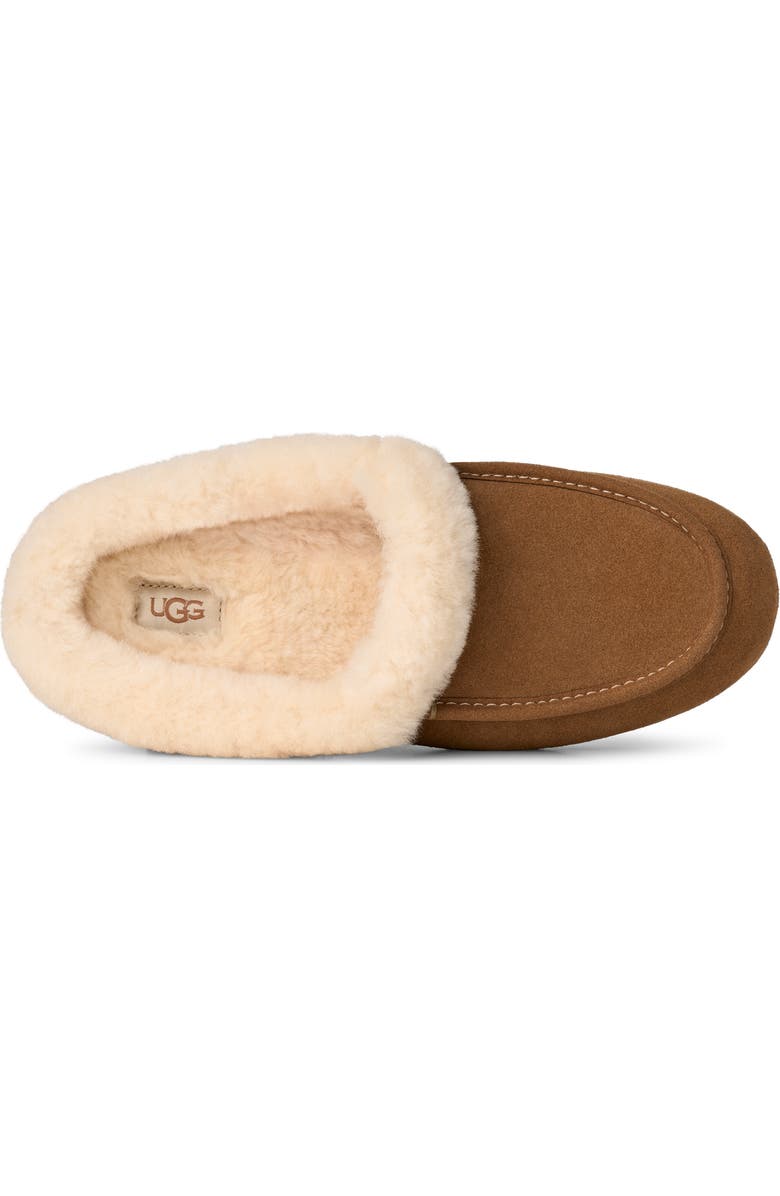 UGG<sup>®</sup> Ansley Genuine Shearling Trim Suede Mule, Alternate, color, Chestnut