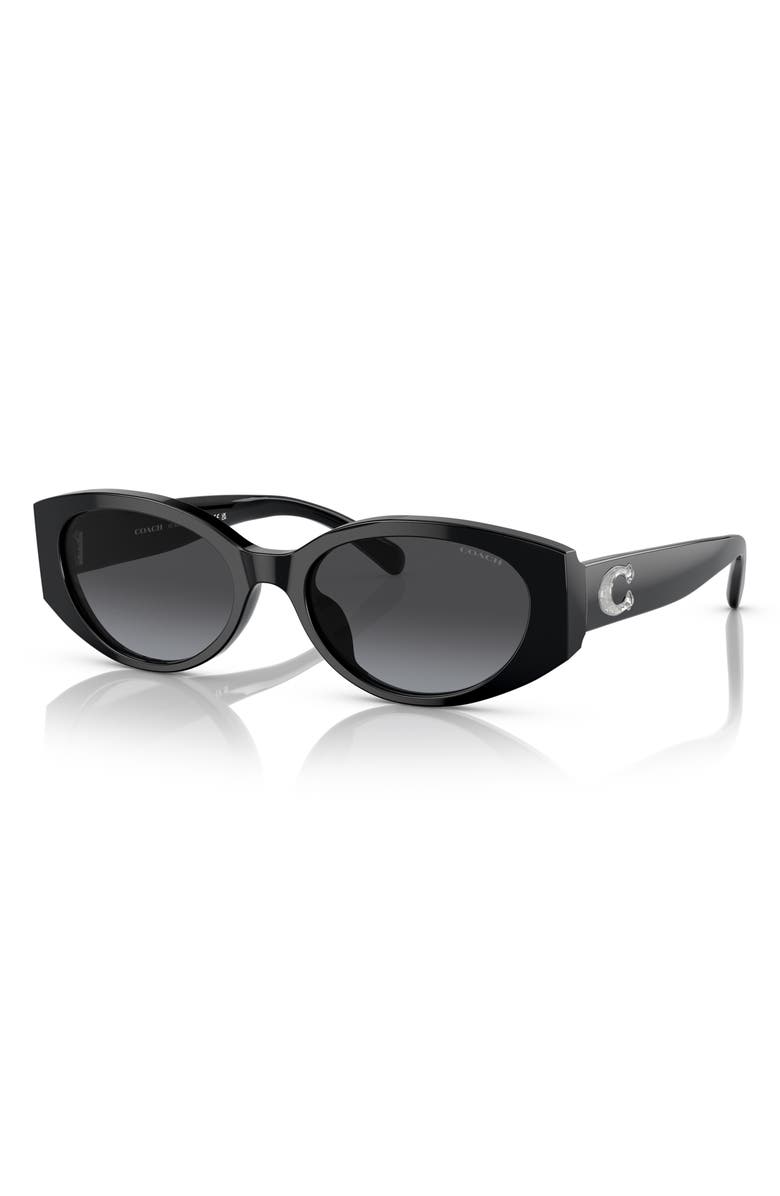 COACH 57mm Oval Sunglasses, Alternate, color, 