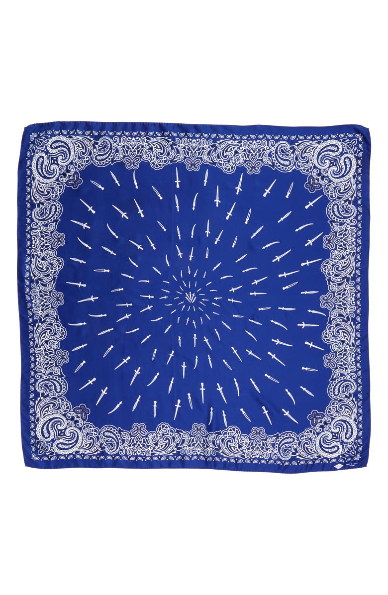 rag & bone Dagger Print Silk Bandana Scarf, Alternate, color, 