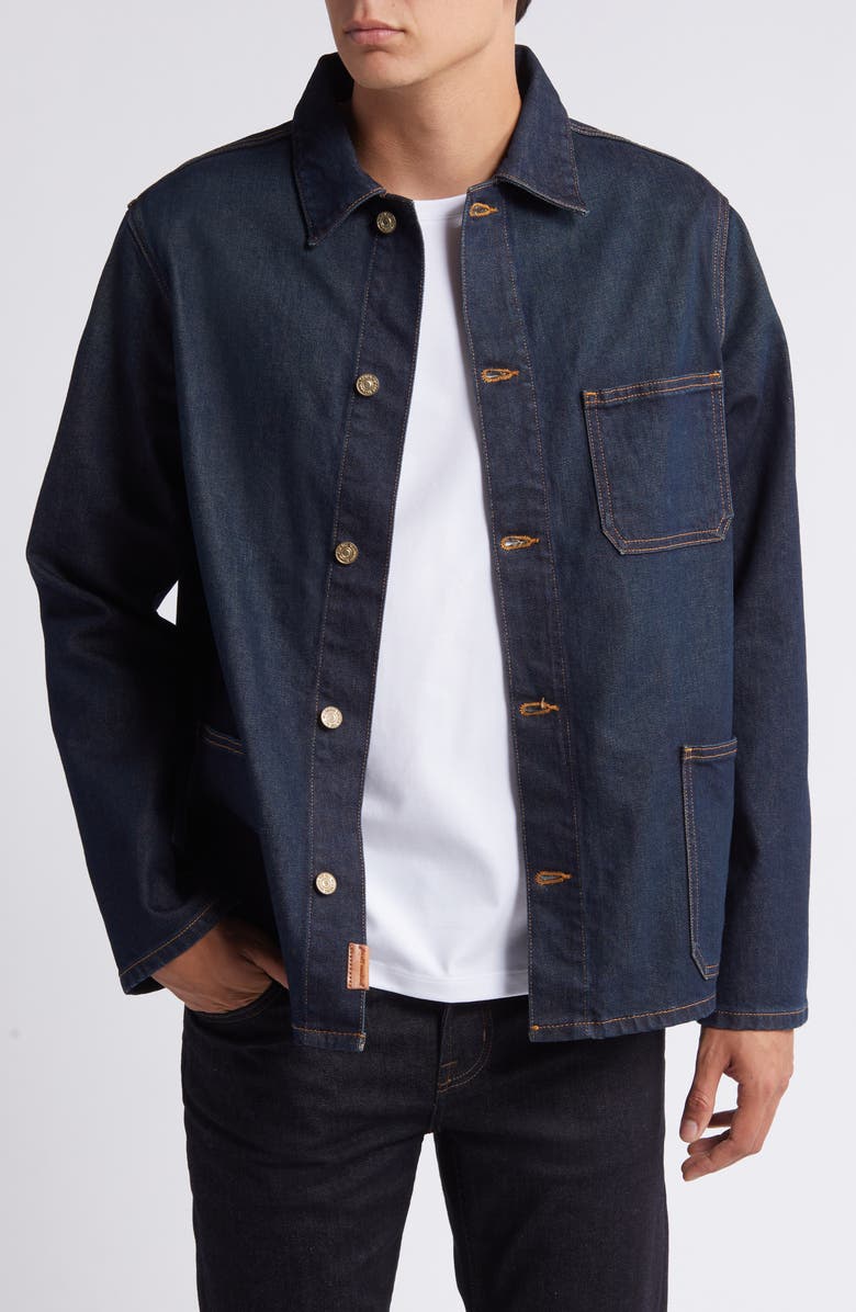 7 For All Mankind Japanese Denim Utility Overshirt, Main, color,