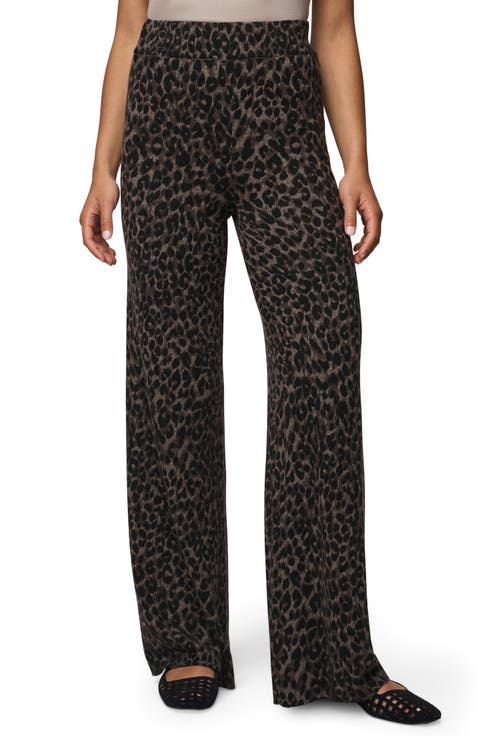Leopard Print Sweater Pants