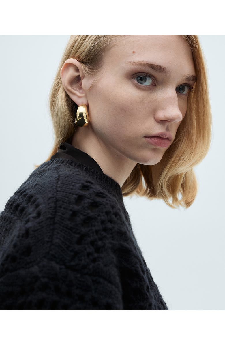 MANGO Openwork Sweater, Alternate, color, Dark Navy