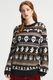 ModCloth Fairly Frightful Fair Isle Halloween Sweater