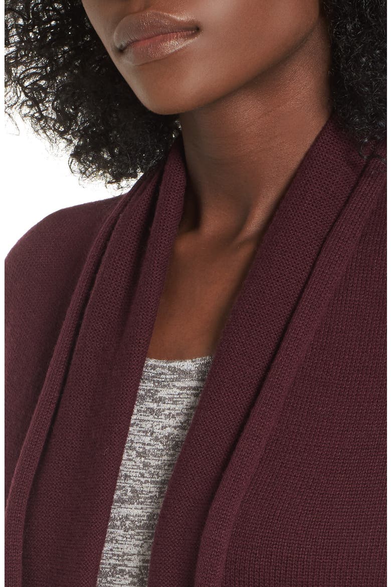 Easy Circle Cardigan, Alternate, color, BURGUNDY STEM