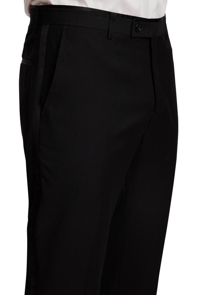 Sloane Slim Fit Tuxedo Pants, Alternate, color, BLACK STRETCH