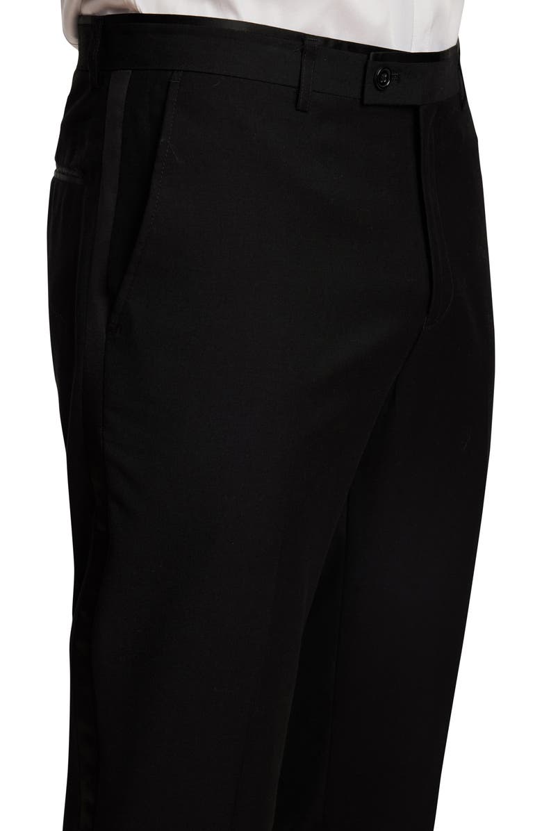 PAISLEY & GRAY Sloane Slim Fit Tuxedo Pants, Alternate, color, Black Stretch
