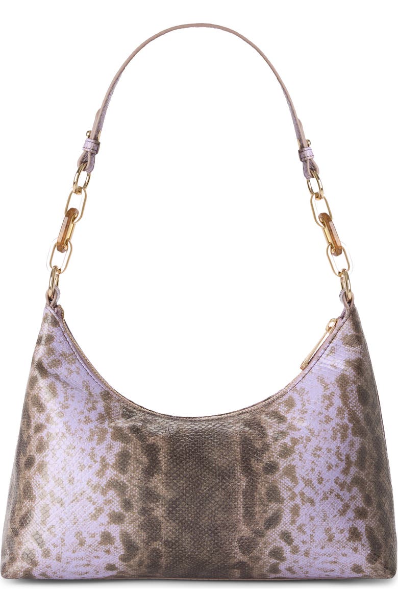Brahmin Olivia Croc Embossed Leather Shoulder Bag, Alternate, color, Sheer Lavender