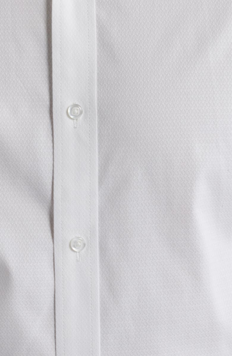 DANIEL HECHTER Paris Modern Fit Textured White Cotton Dress Shirt, Alternate, color, 