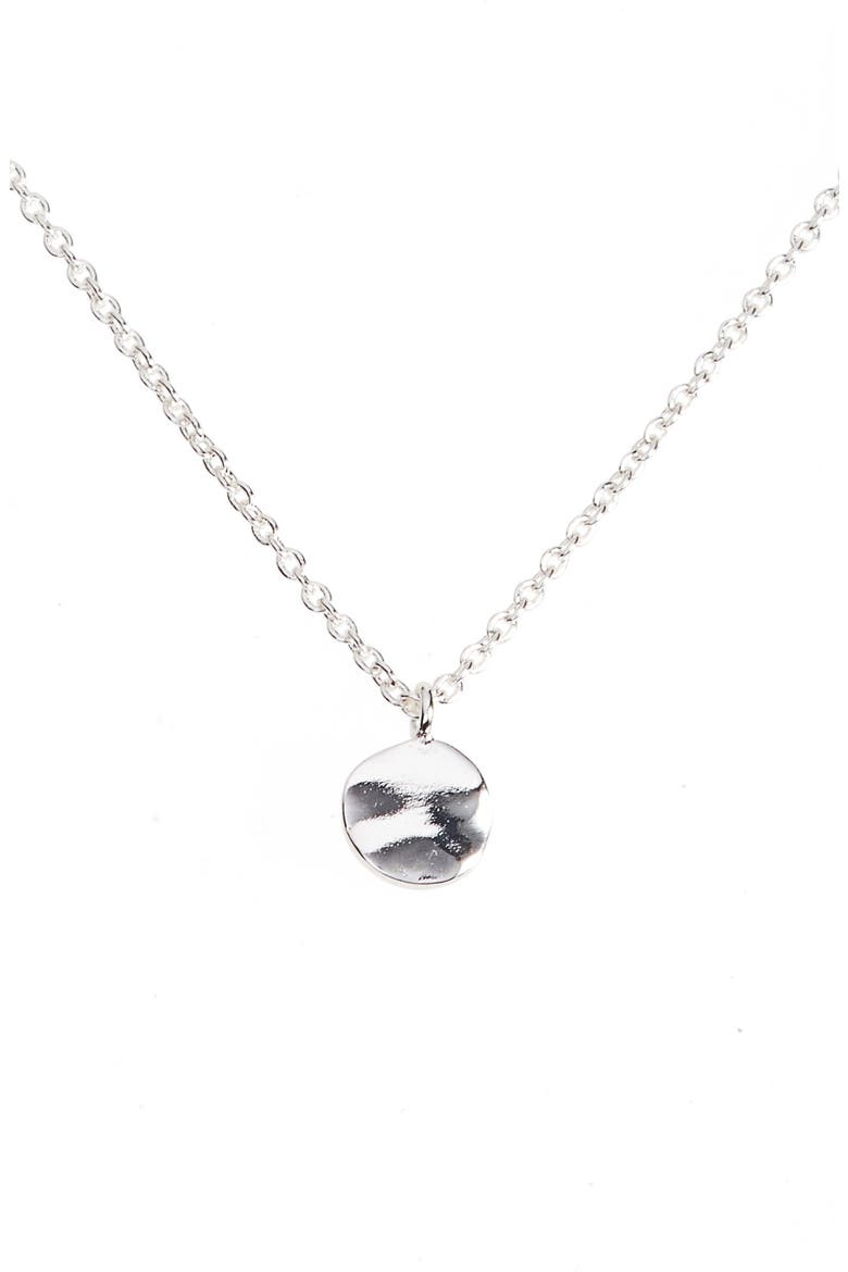 Chloe Small Pendant Necklace, Main, color, SILVER