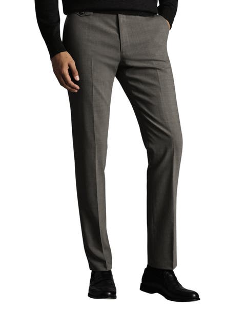 Wool Stretch Slim Fit Pants