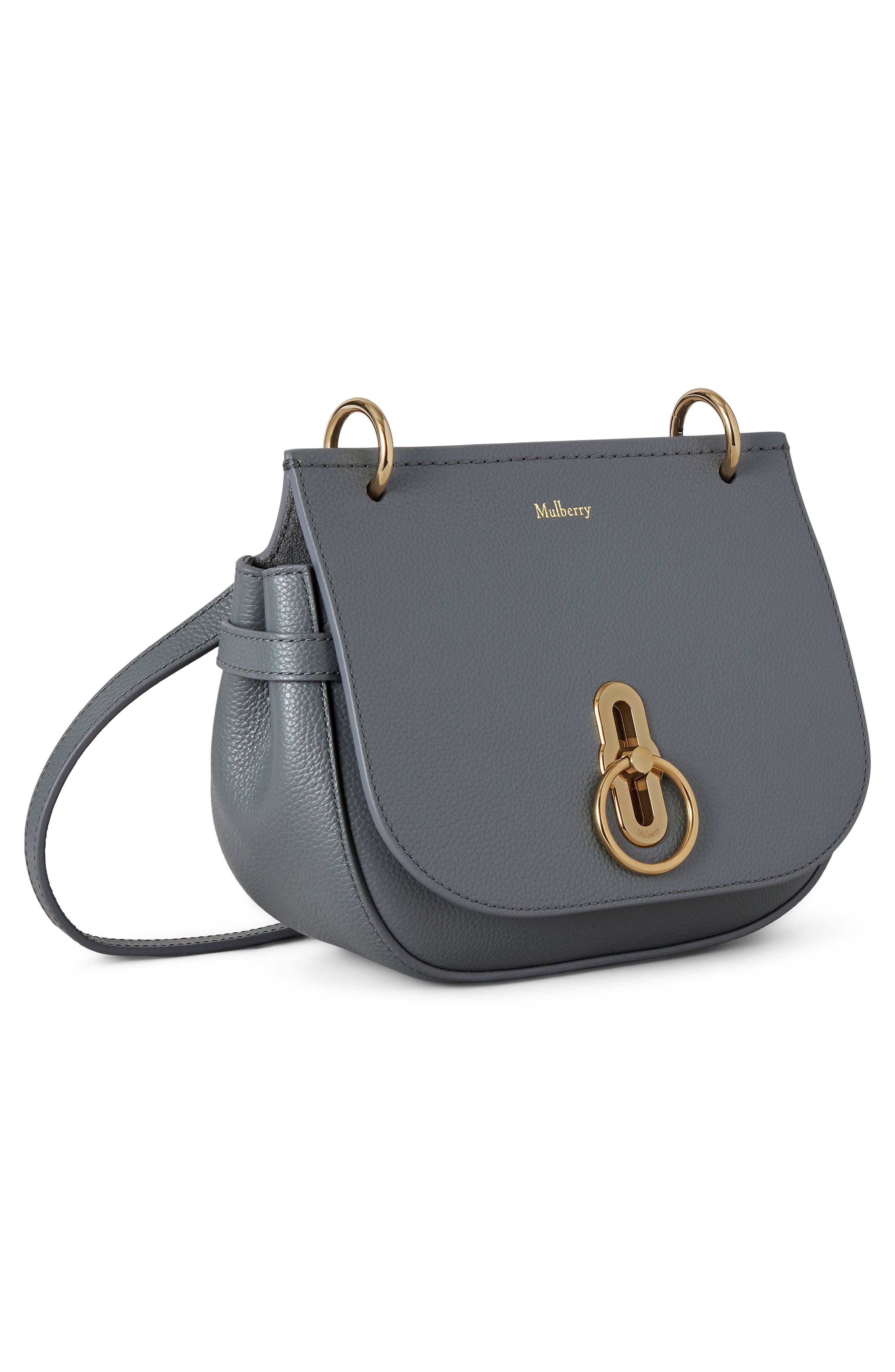 Small Amberley Leather Satchel, Alternate, color, FOGGY GREY
