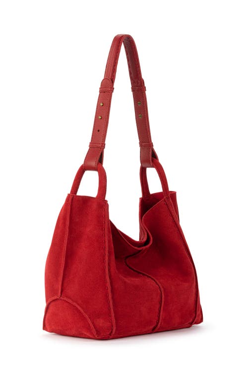 The Sak Los Feliz Medium Tote Leather Bag In Red