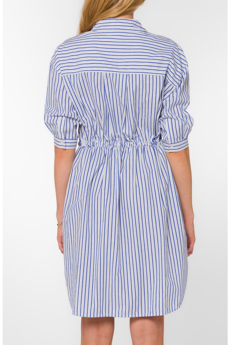 Stripe Drawstring Waist Shirtdress, Alternate, color, OIA BLUE STRIPE