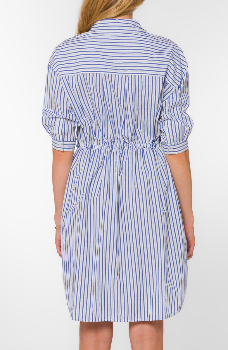 VELVET HEART Stripe Drawstring Waist Shirtdress, Alternate, color, Oia Blue Stripe