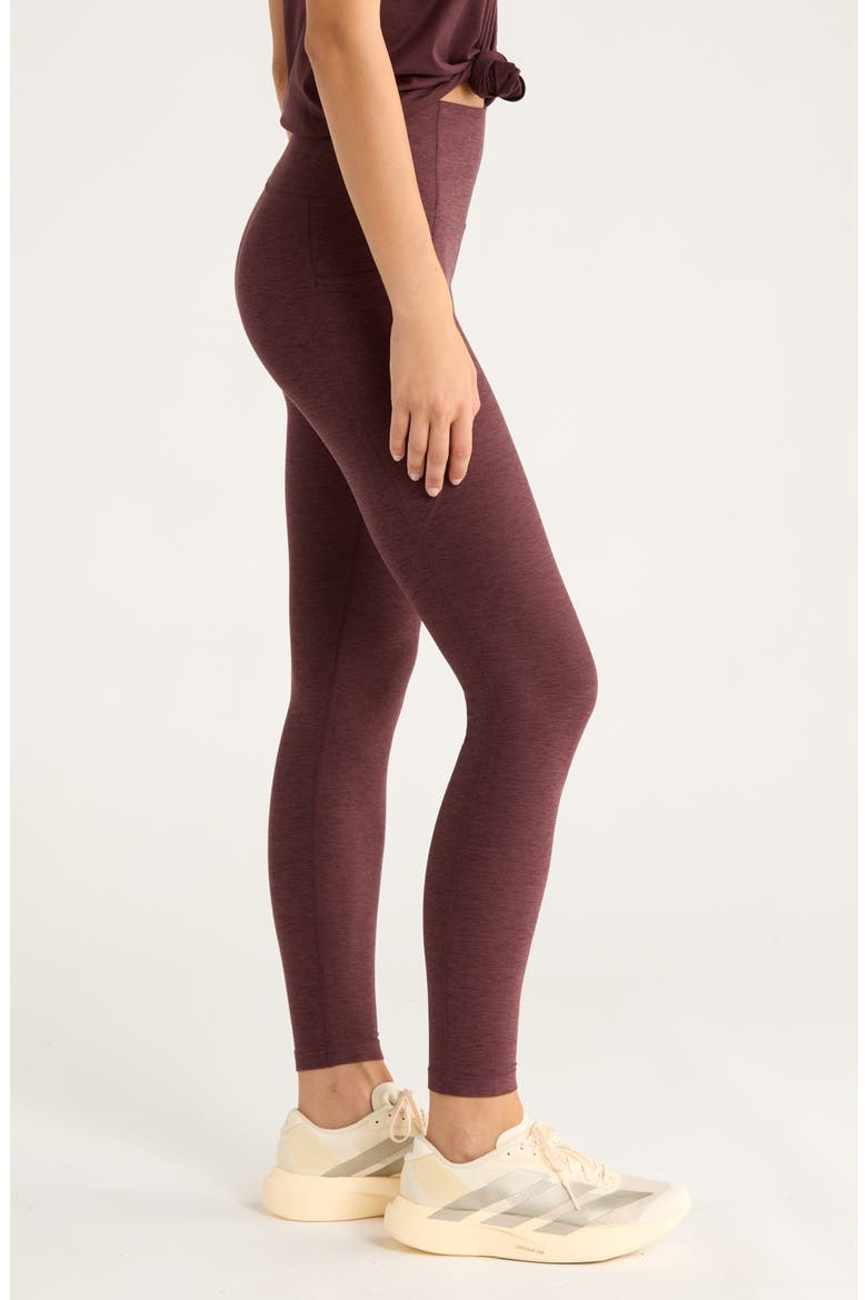 Renew High Waist Pocket Leggings, Alternate, color, BURGUNDY FUDGE MELANGE