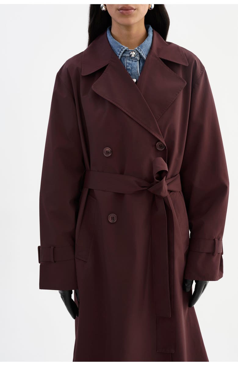 LAMARQUE Colette | Trench Coat, Alternate, color, Burgundy