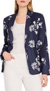 Tahari ASL Floral One Button Blazer
