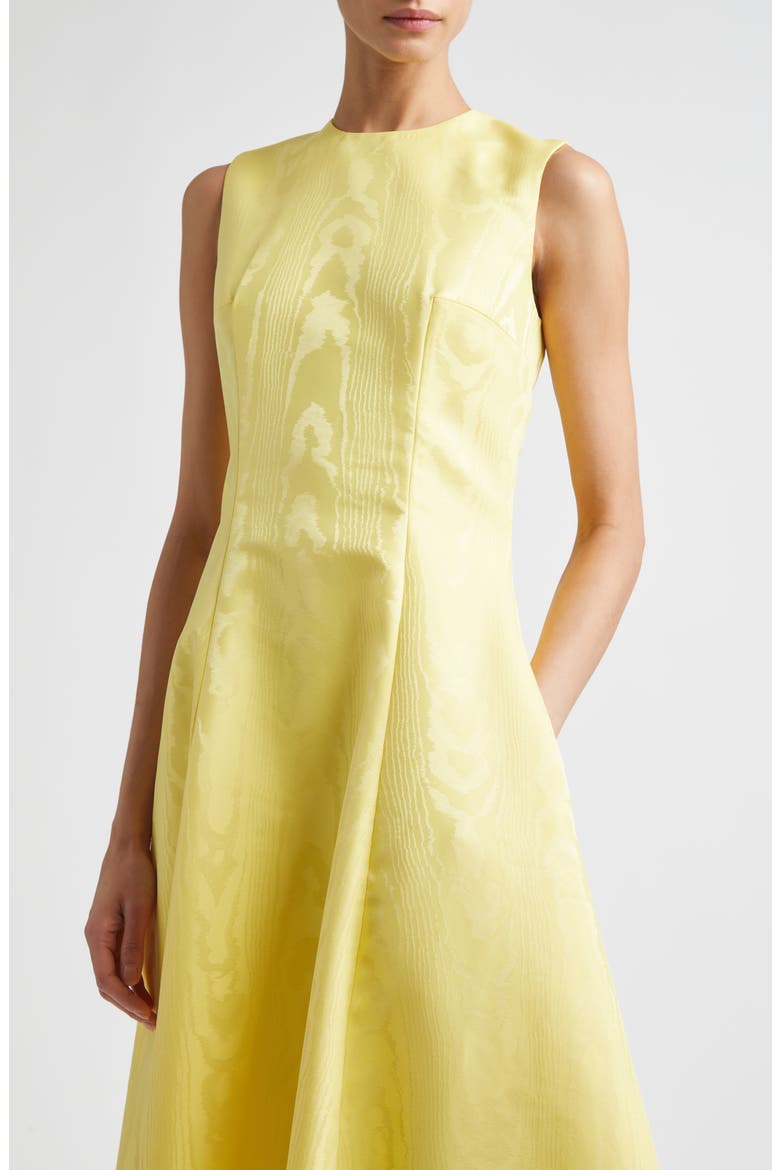 Mara Mikado Midi Dress, Alternate, color, LEMON
