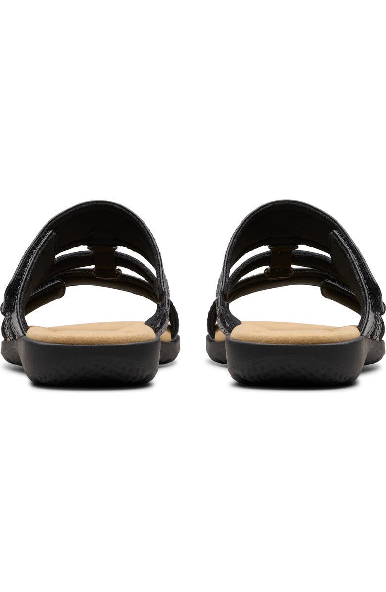 Clarks<sup>®</sup> Elizabella Ave Slide Sandal, Alternate, color, Black Leather