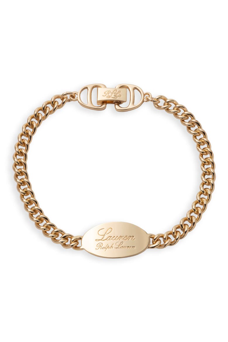 Barnet Logo Flex Bracelet, Main, color, GOLD