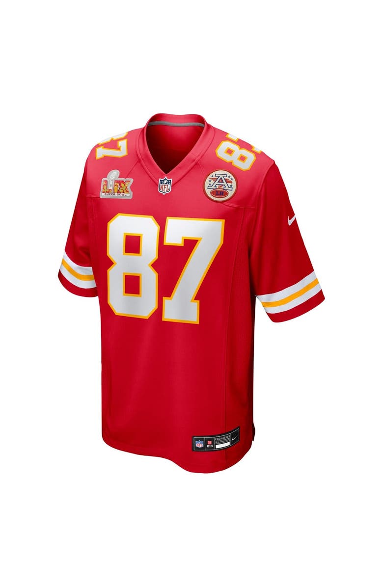 Nike Men's Nike Travis Kelce Red Kansas City Chiefs Super Bowl LIX Game Jersey, Alternate, color,