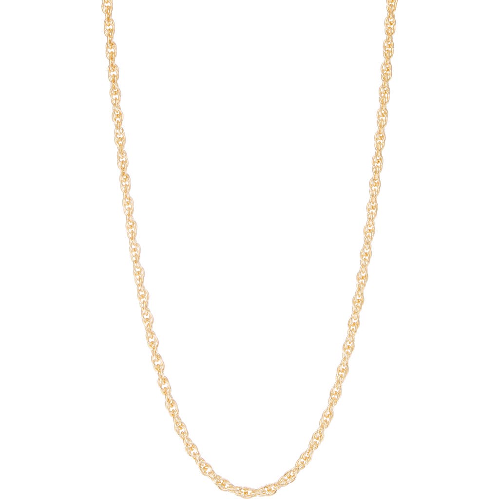 Fuzion Creations Rope Chain Necklace In Yellow