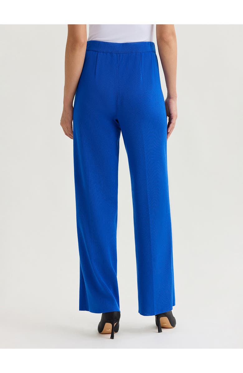 Misook Nancy Wide Leg Mylana Knit Pant, Alternate, color, Aegean Blue