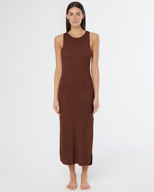 Onia Linen Knit Maxi Dress In Brown
