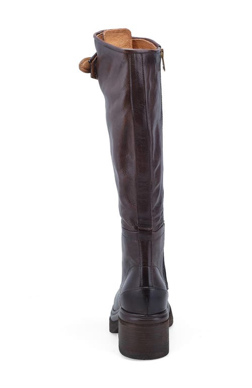As98 A.s.98 Edison Lace-up Knee High Boot In Brown