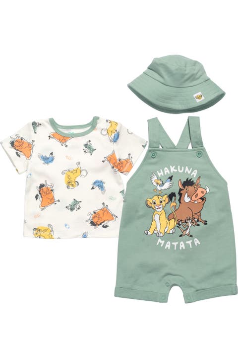 Lion King 3-piece Shortall, T-shirt And Hat Set (baby)