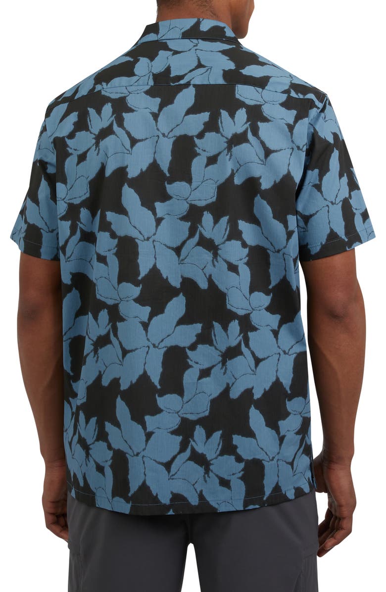 DKNY SPORTSWEAR William Camp Shirt, Alternate, color, Black/Blue