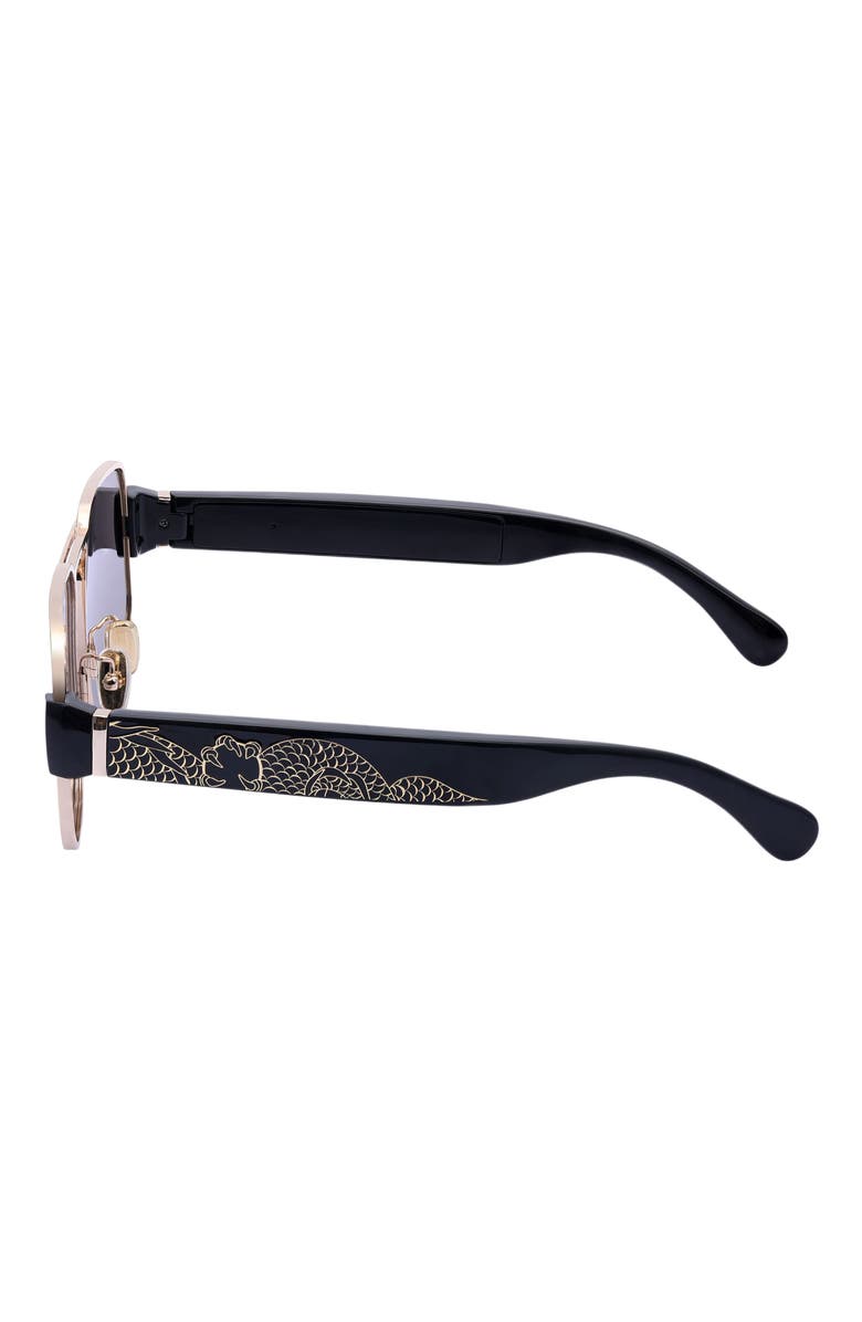 Chamelo Dragon Slider HVL Sunglasses, Alternate, color, Metallic Gold / Black