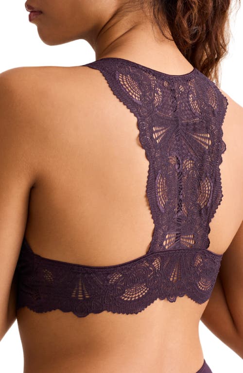 Fleur't Belle Époque Lace T-back Bralette In Purple