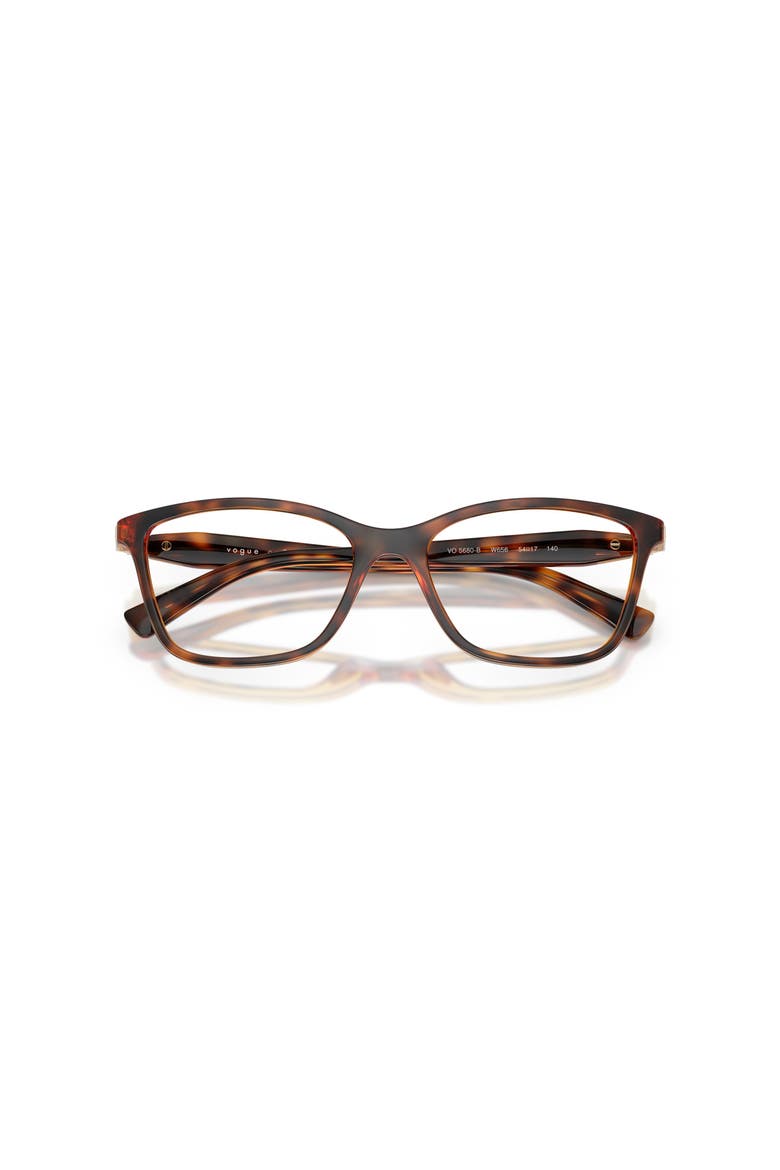 54mm Rectangle optical glasses, Alternate, color, Brown