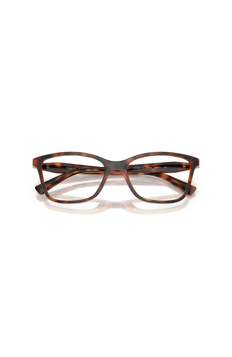 Vogue Eyewear 54mm Rectangle optical glasses, Alternate, color, Brown