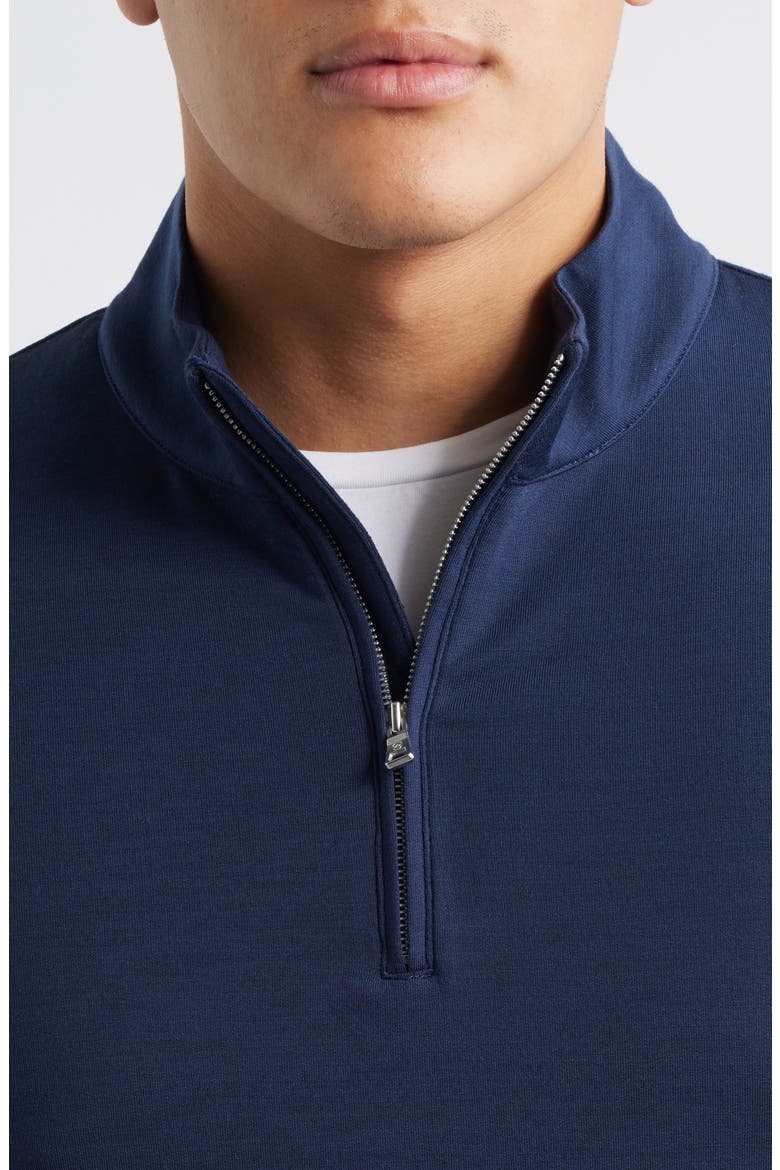 Crown Crafted Excursionist Flex Merino Wool Blend Quarter Zip, Alternate, color, NAVY