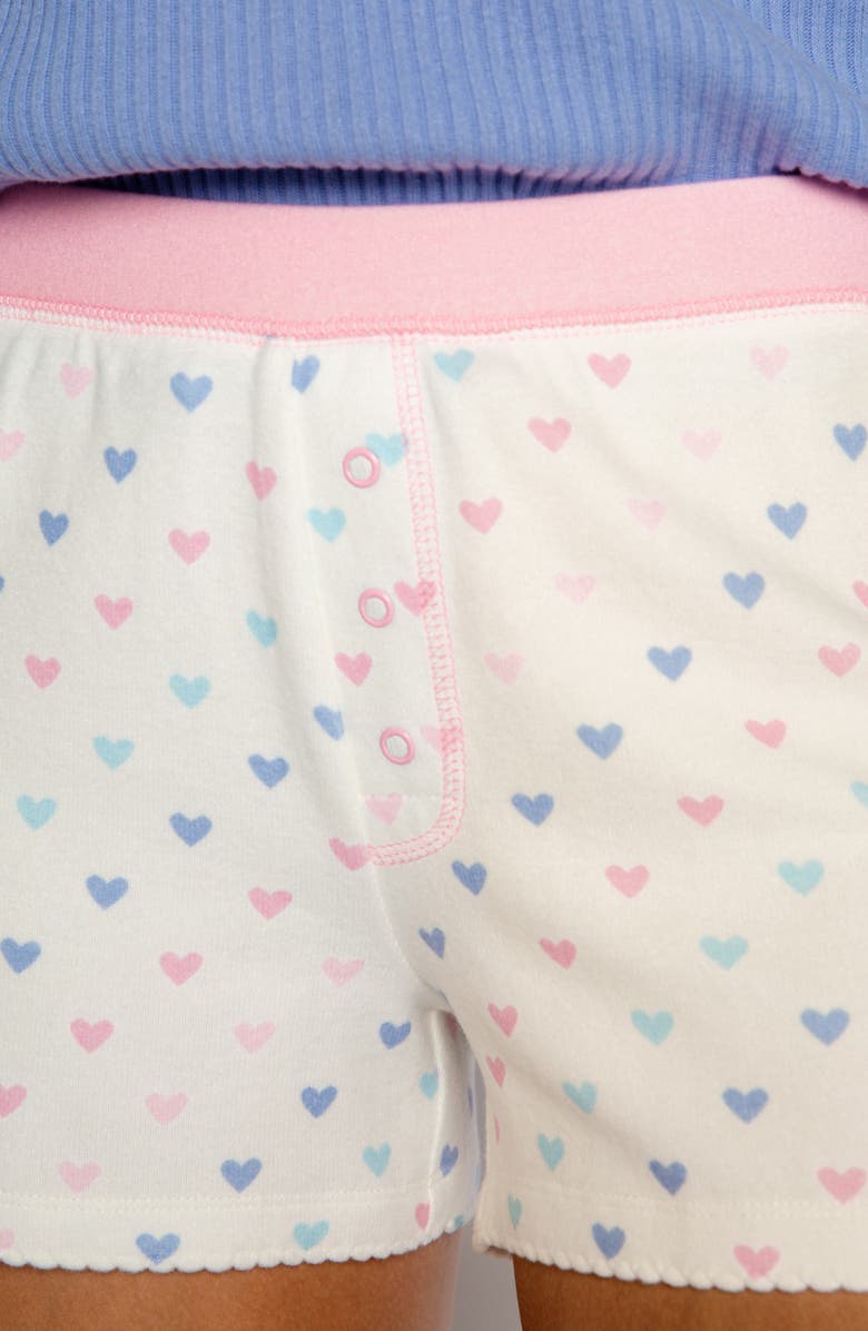 PJ Salvage Mad Love Pajama Shorts, Alternate, color,