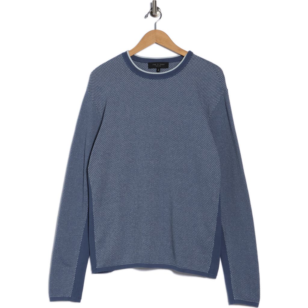 Rag & Bone Mitch Crewneck Sweater In Blue