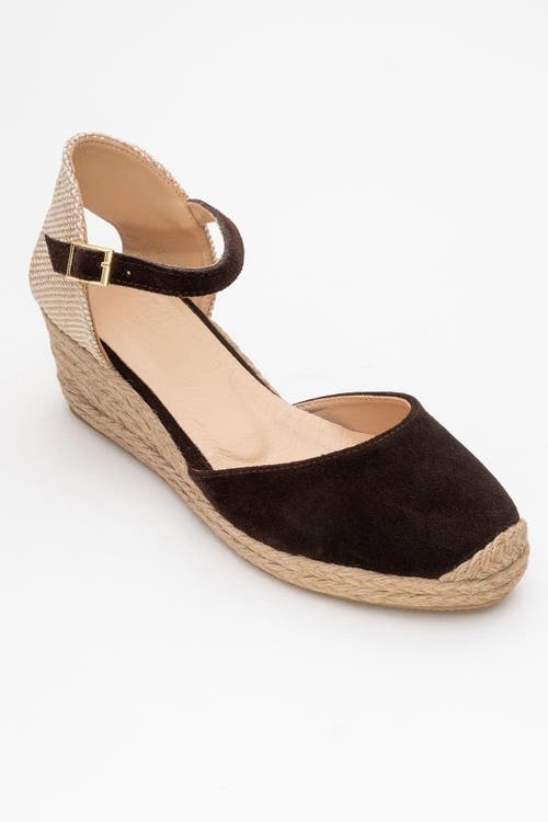 Forever & Always Shoes Aldea Leather Platform Espadrille in Cognac Brown Suede Leather at Nordstrom, Size 5.5