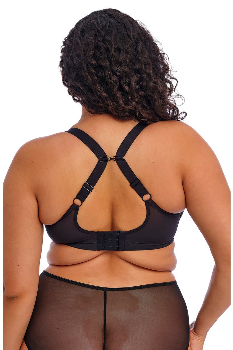 Matilda Full Figure Underwire Plunge Bra, Alternate, color, BLACK
