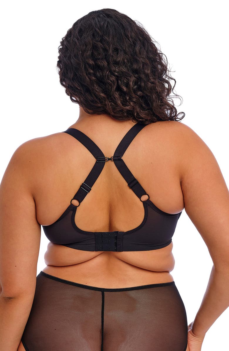 Elomi Matilda Full Figure Underwire Plunge Bra, Alternate, color, Black