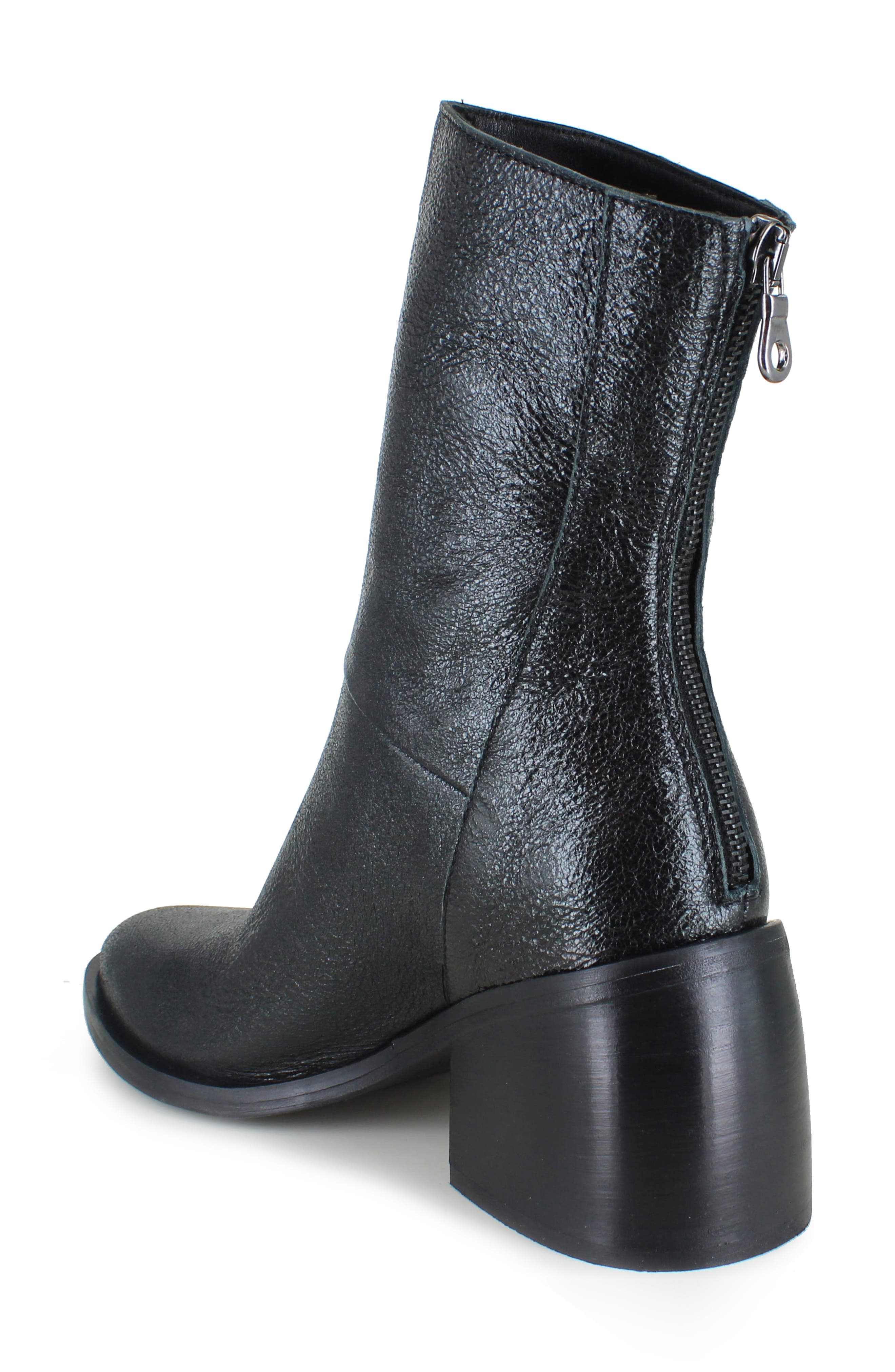 ZIGI Block Heel Bootie, Alternate, color, Black Leather