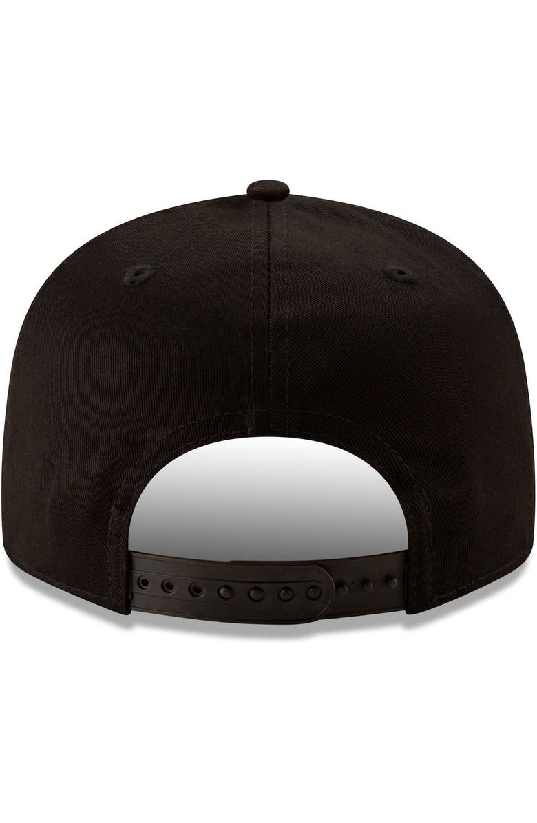 New Era Men's New Era Black Philadelphia Eagles Throwback 9FIFTY Adjustable Snapback Hat, Alternate, color,