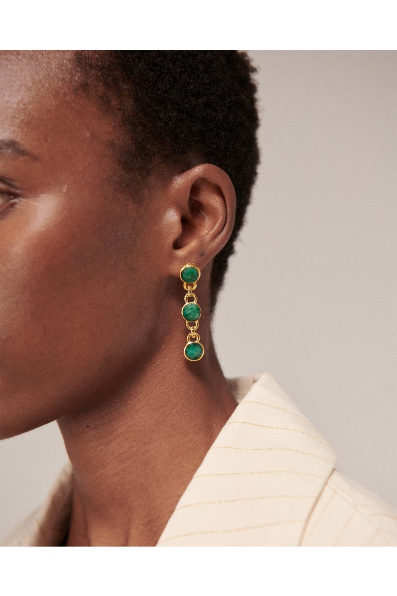 Ela Drop Earrings, Alternate, color, Gold