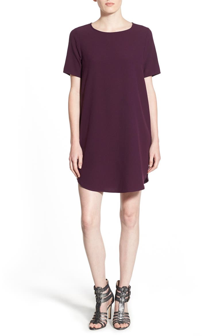 'Magnolia' Shift Dress, Main, color, EGGPLANT