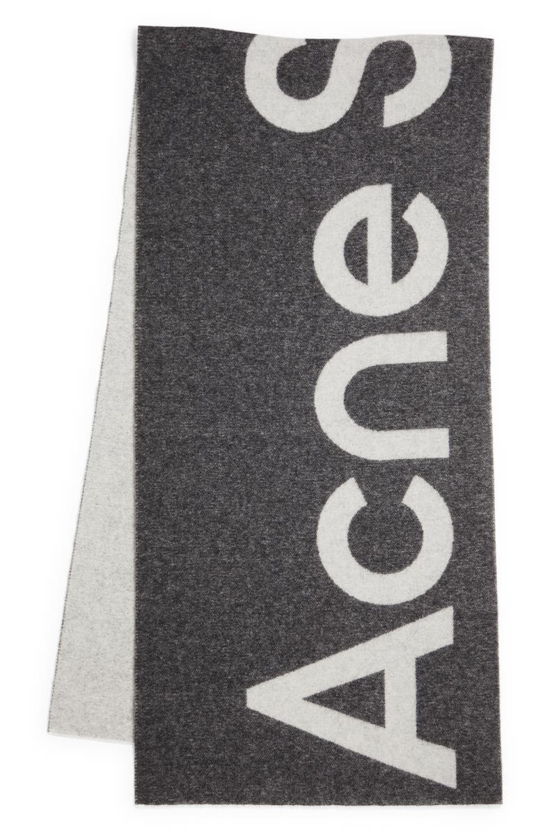 Acne Studios Toronty Logo Scarf, Main, color, 